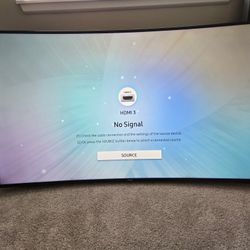 SAMSUNG 65” Curved TV W/sound Bar 