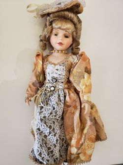 Porcelain doll vintage lady
