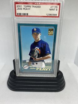 Jake Peavy 2001 Topps “Gold Topps 50 Years, Graded PSA 9” Rookie Card (T175)