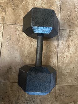 Hex Rubber Dumbbell Single 30lbs