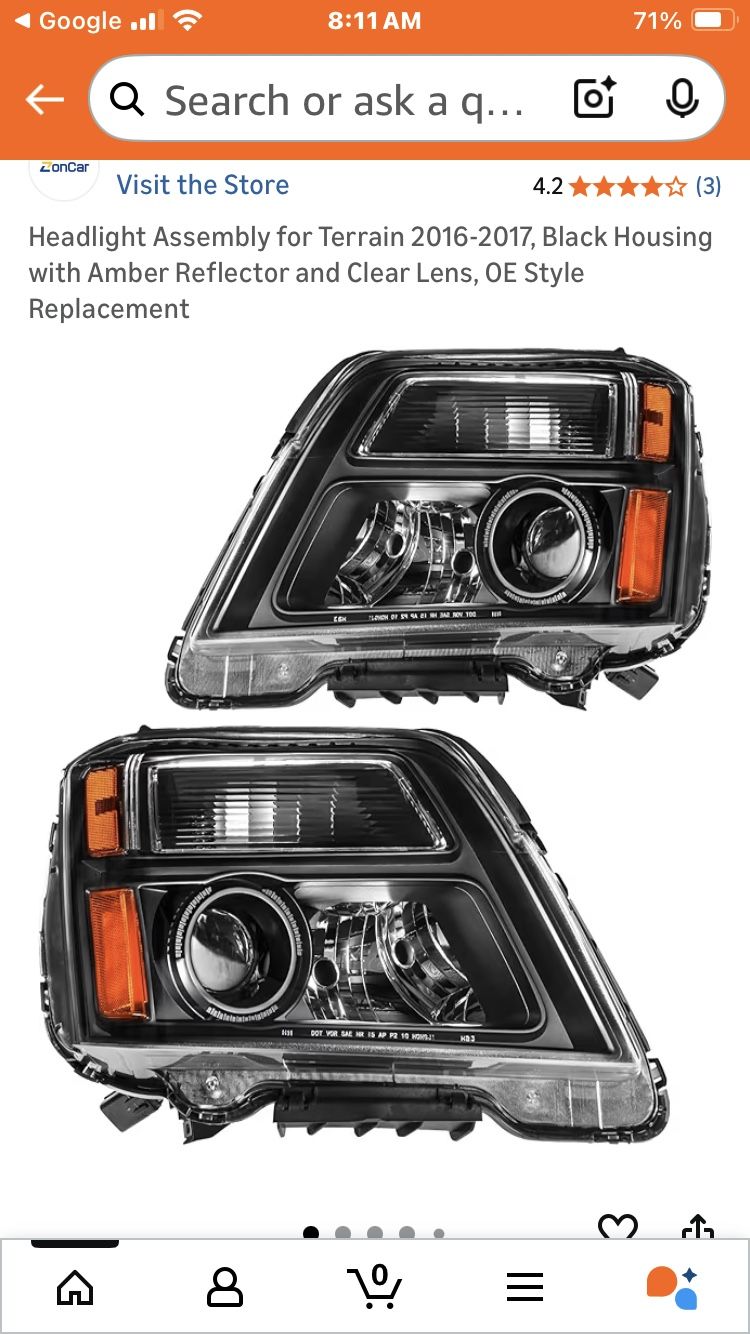 2015 To 2017 GMC Terrain ,Arcadia,Equinox Headlights New