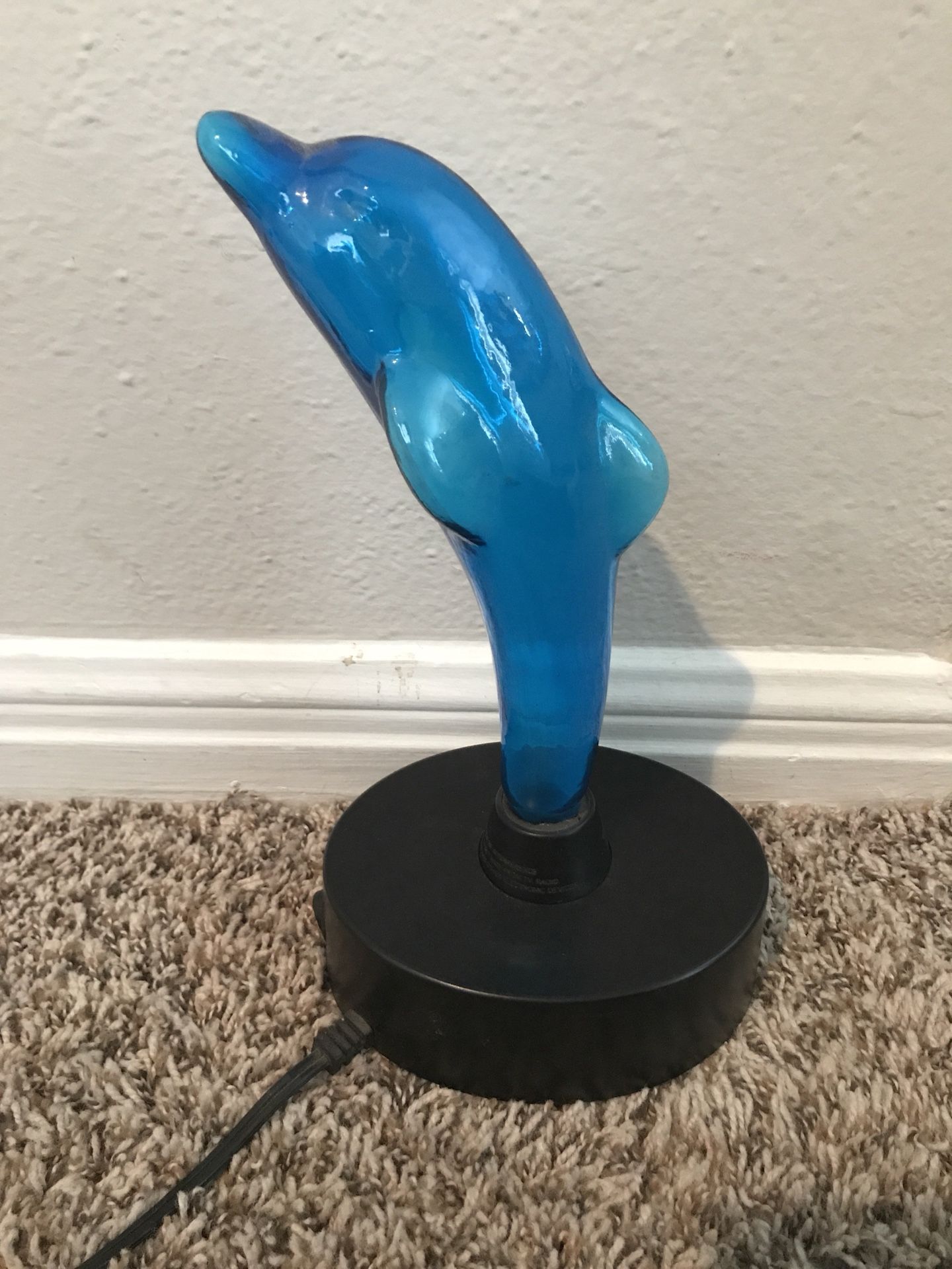 Blue Dolphin Shape Lamp LUMISOURCE Electra Charge Plasma Motion Working Light