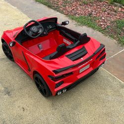 Electric Red Corvette 