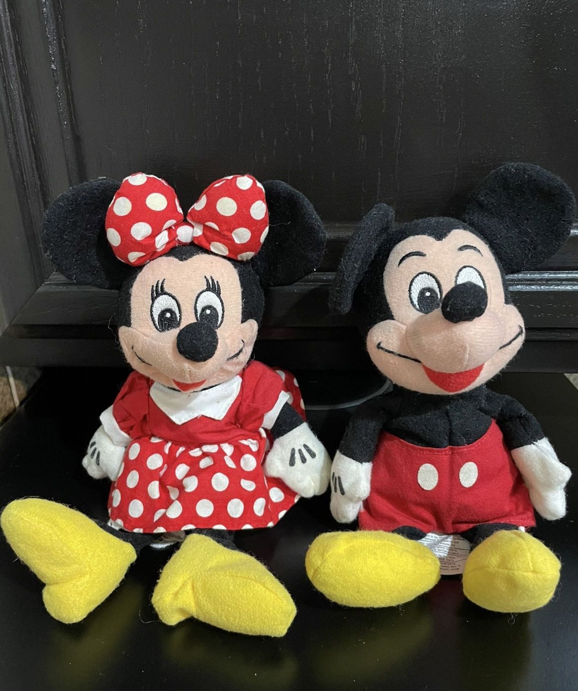 Mickey and Minnie Mouse Plush 8" inches - Sold as a pair