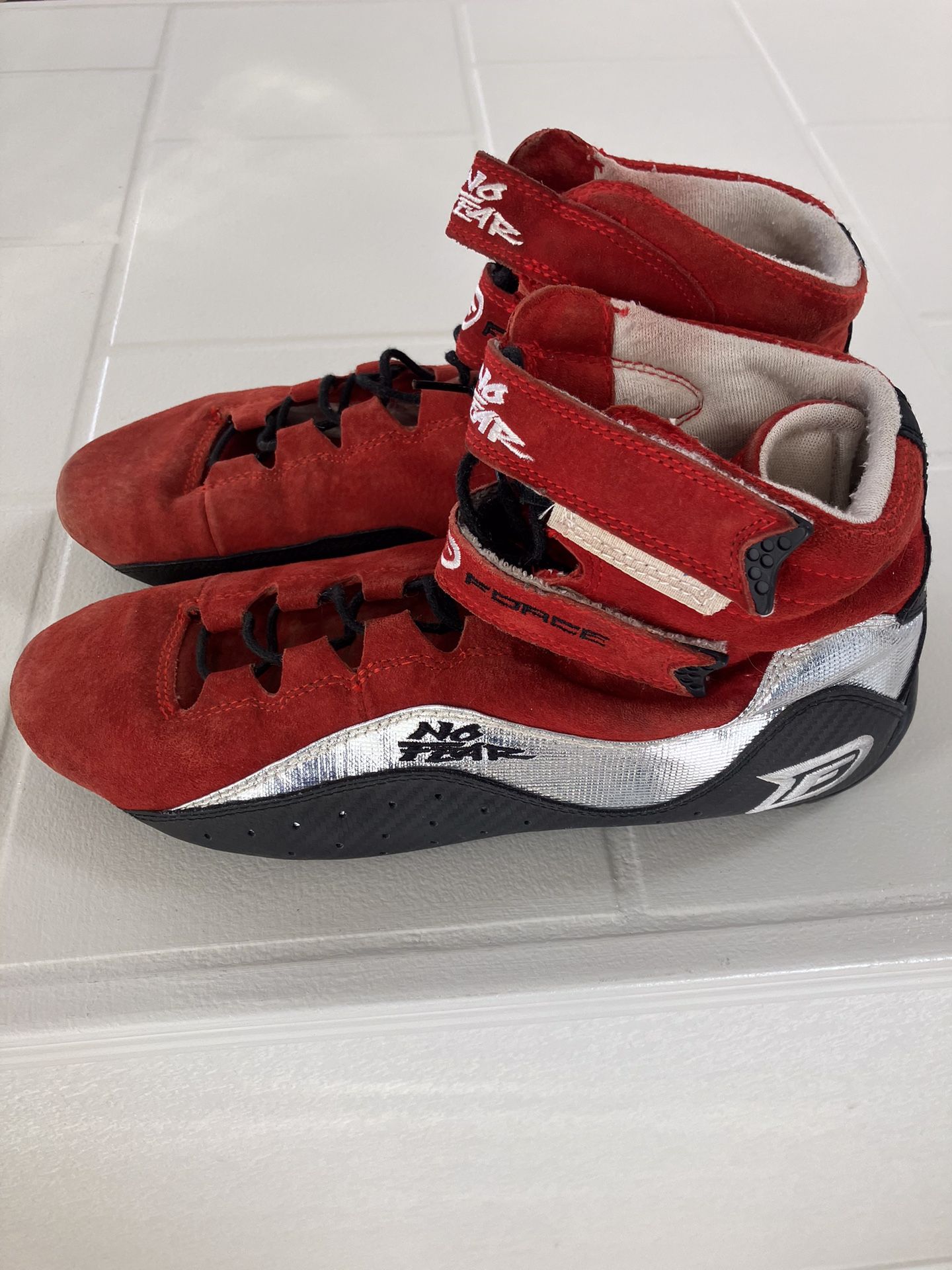 Racing Shoes, No Fear Brand, Used Excellent Condition, Size 10 1/2