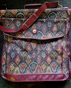 Tapestry Covered Garmet Bag