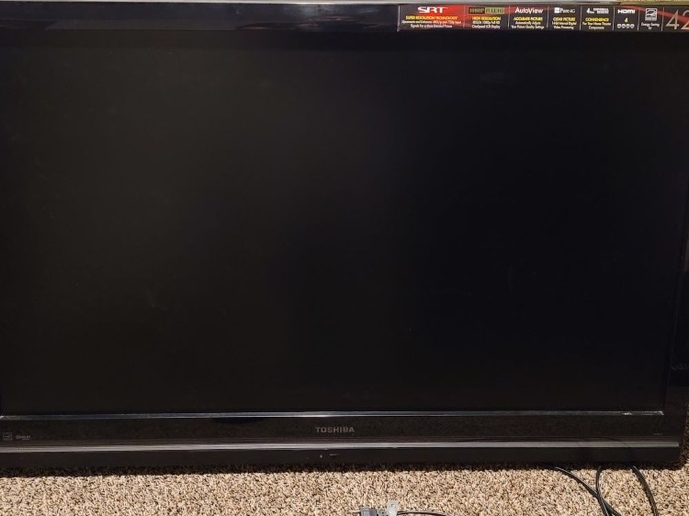42" Toshiba Flat-screen TV.