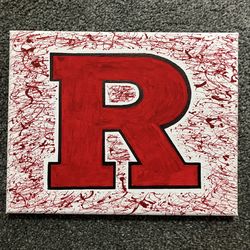 Rutgers Hand Painted Canvas 8x10