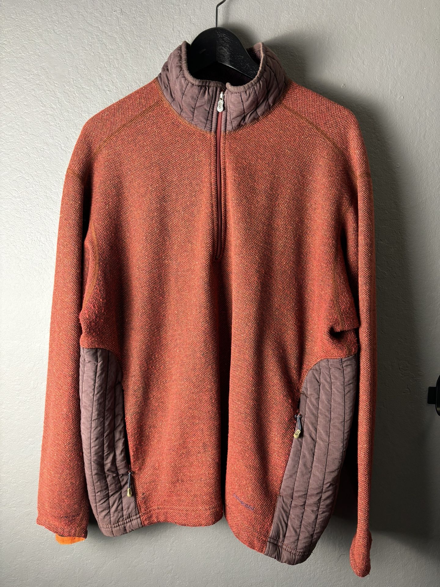 Patagonia Knit Quilted 1/4 Zip Pullover Jacket Mens large 