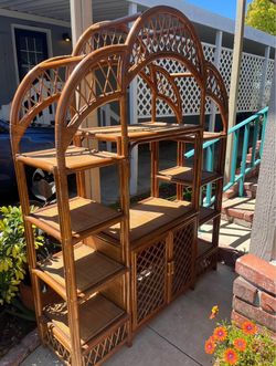 Vintage Boho Bamboo Shelf
