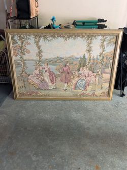 Ladies at Lake Como Italian Tapestry