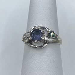 925 Light Blue Sapphire Ring 