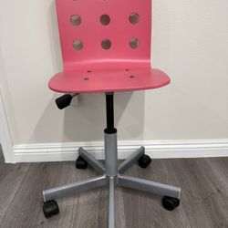 IKEA JULES Swivel Kids  Child’s Desk Chair -Pink (Used)