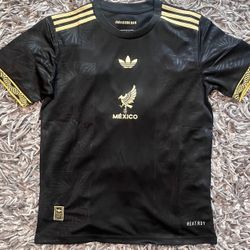 Soccer jersey Mexico  black jersey long sleeve 2025 🇲🇽 player version  and fan version Mexico de oro adults playera Negra fan version versión small 