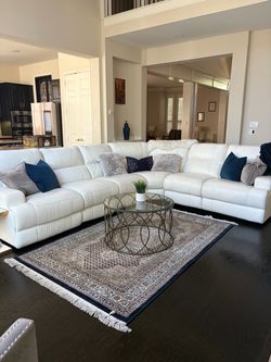White leather couch