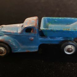 Antique Blue Metal Toy Dump Truck