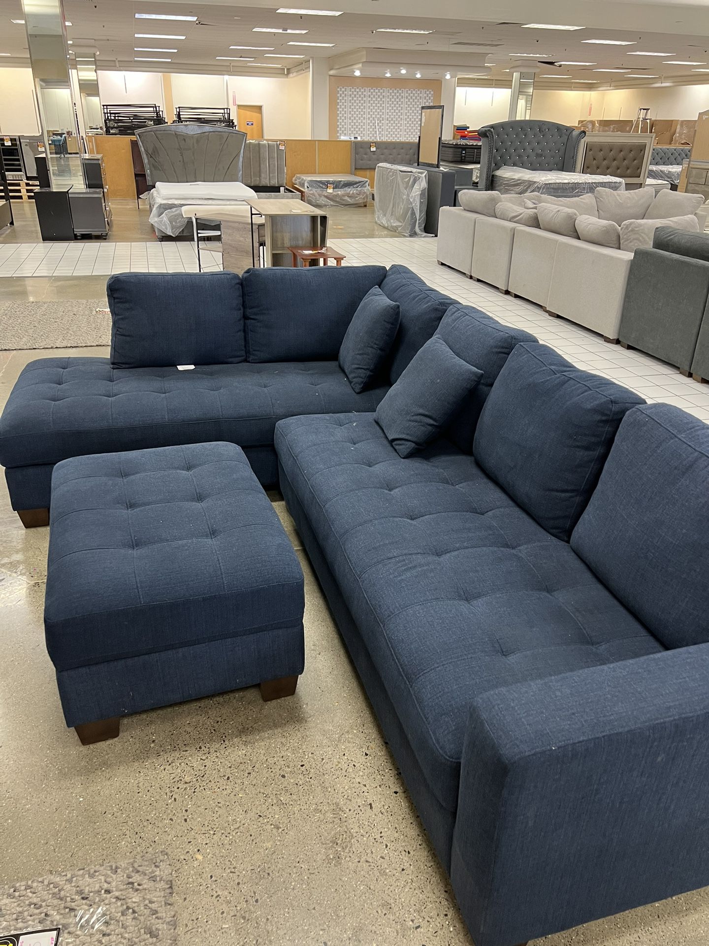 ONLY $999.00 Thomasville Fabric Sectional With Storage Ottoman.  