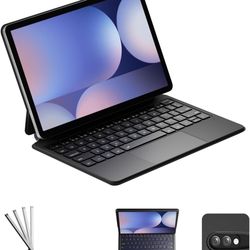 Keyboard Case for Samsung Galaxy Tab S10+/S9+ /S9FE+/ S8+/ S7+/S7 FE 12.4inch, Case with Keyboard Magnetic Floating Cantilever Stand, Multi-Touch Trac