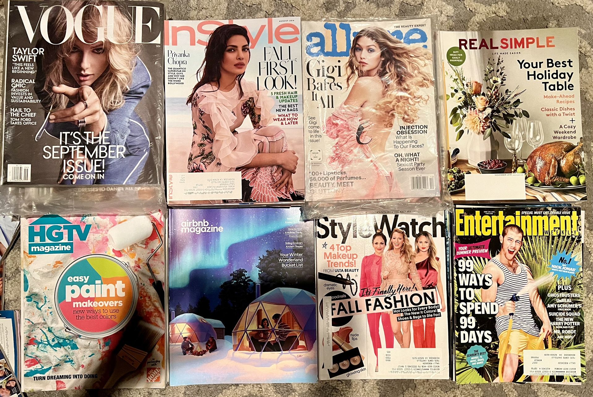 80 Free Magazines - Vogue, HGTV, In Style, Allure, Real Simple, Entertainment, Style Watch, Airbnb +
