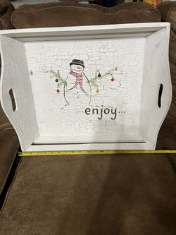 Christmas Snowman Tray