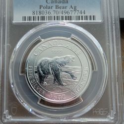 2018 Polar Bear Canada Coin Ms70 Pcgs Top Pop