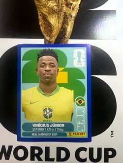 Panini sticker VINİCIUS JÚNIOR blue border