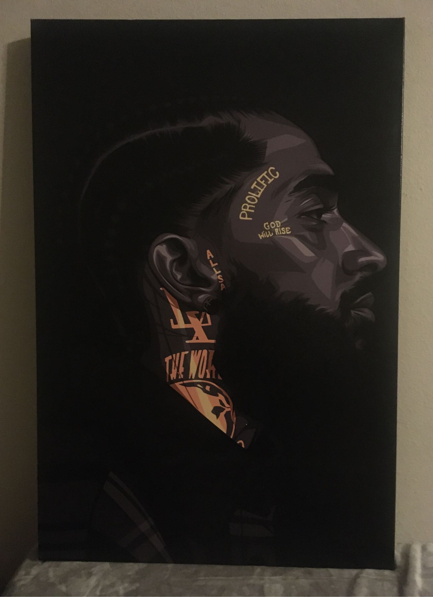 Nipsey Hussle canvas painting
