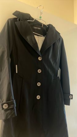 Calvin Klein Women’s Hooded Trench Coat - Black - Size XXS