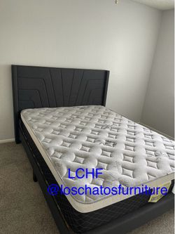Queen size bed frame and mattress