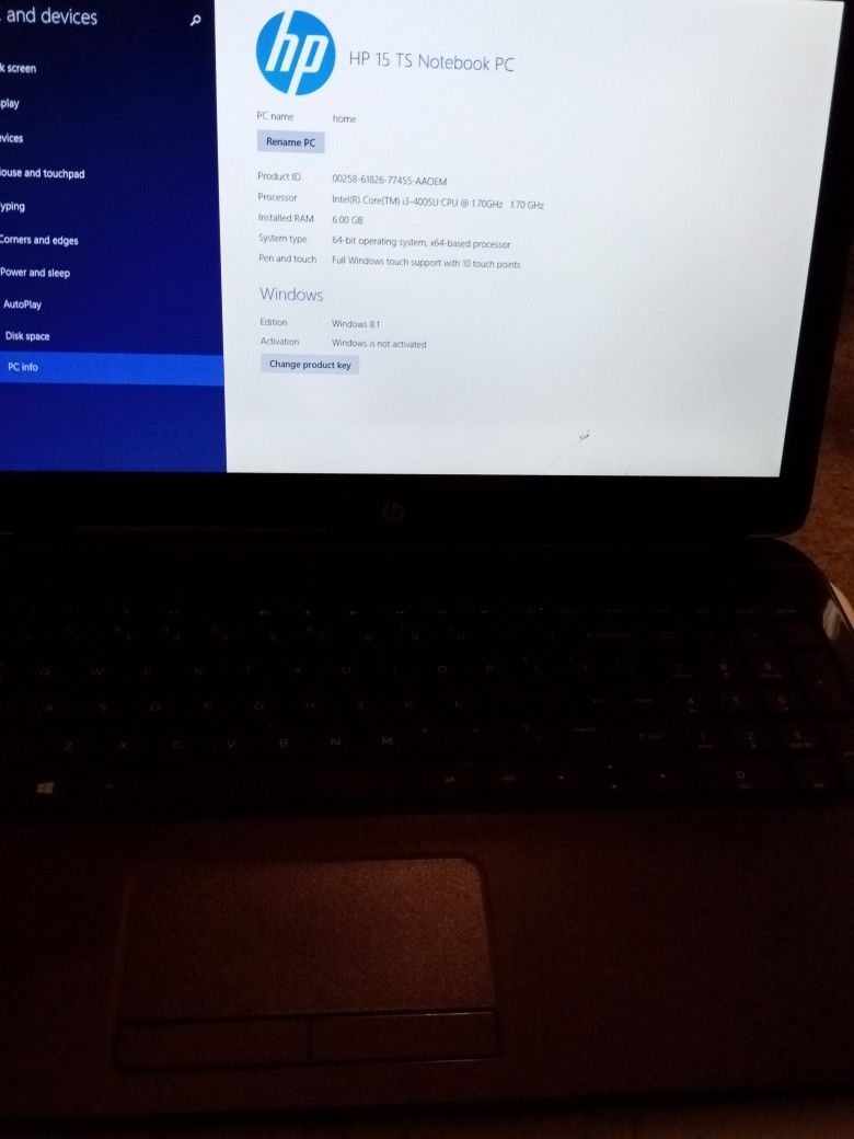 Hp 15 TS Notebook