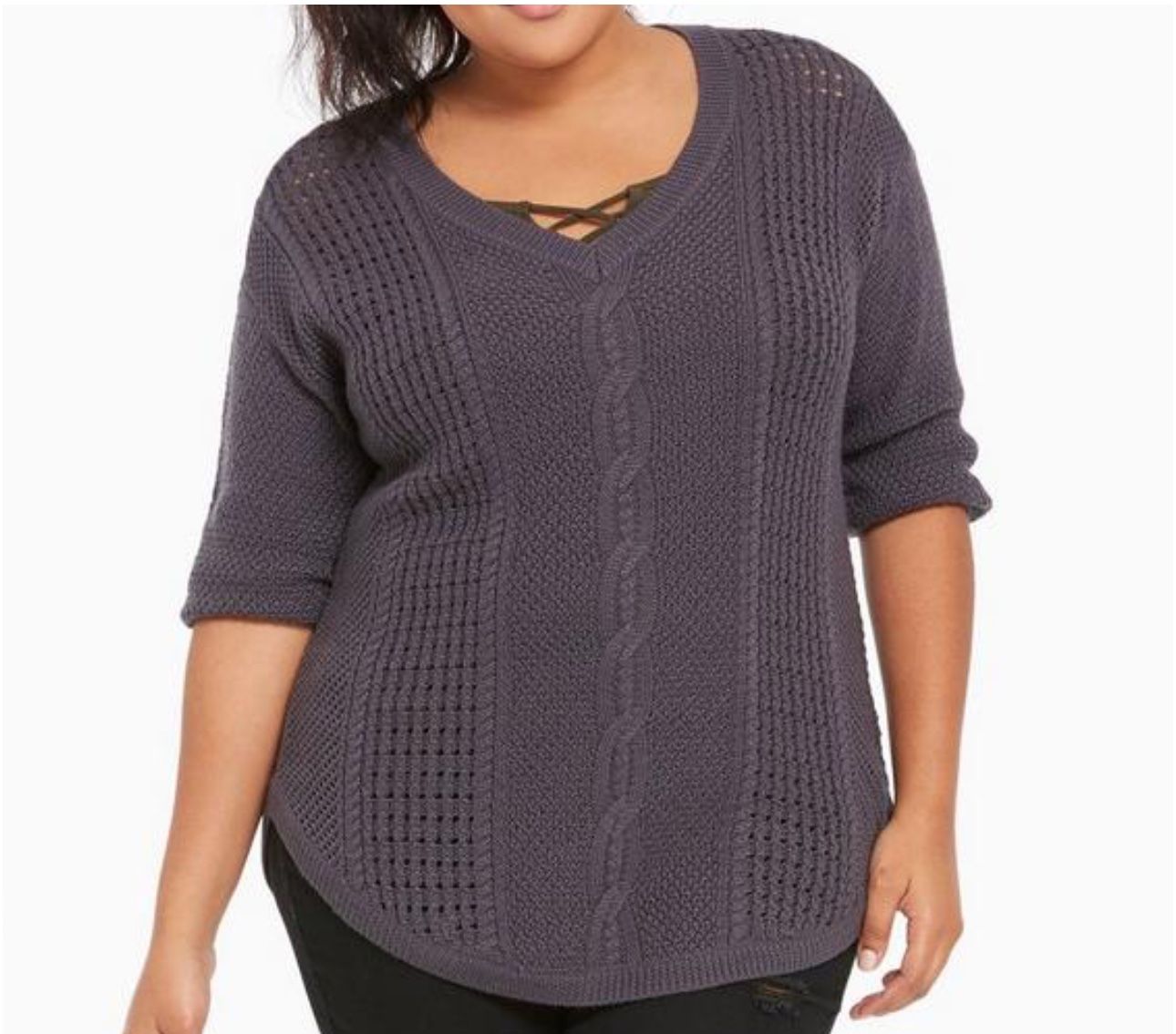 TORRID Cable Knit Tunic Sweater