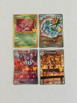Pokemon 30th Celebration Anniversary Singles - Shining Celebi, Exeggutor, Chandelure, Kommo-o