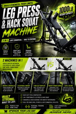 NEW LEG PRESS HACK SQUAT EXERCISE MACHINE NEW IN BOX