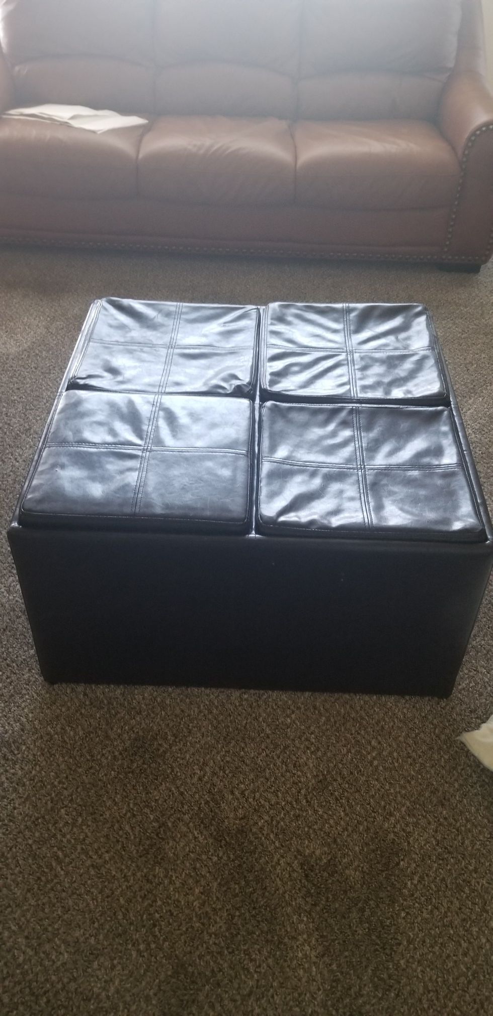 4 cushion/dinner tray ottoman