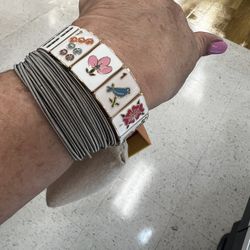 Mahjong Enamel Bracelet 