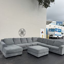 XL Gray 8 Seater U-Shape Sectional 🤌🏽😍😮‍💨