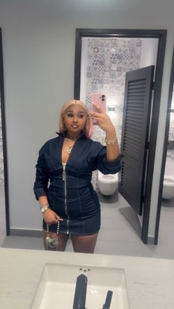 Denim mini dress