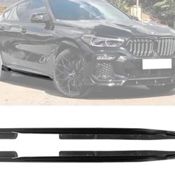 20-24 BMW G06 X6 M Sport IKON Style Gloss Black Side Skirts PP 2PCS