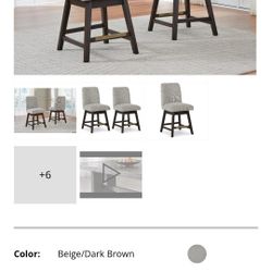New Burkhaus Counter Height Swivel Barstool (Set of 3) the original price for 2 is $400 asking For all$300
