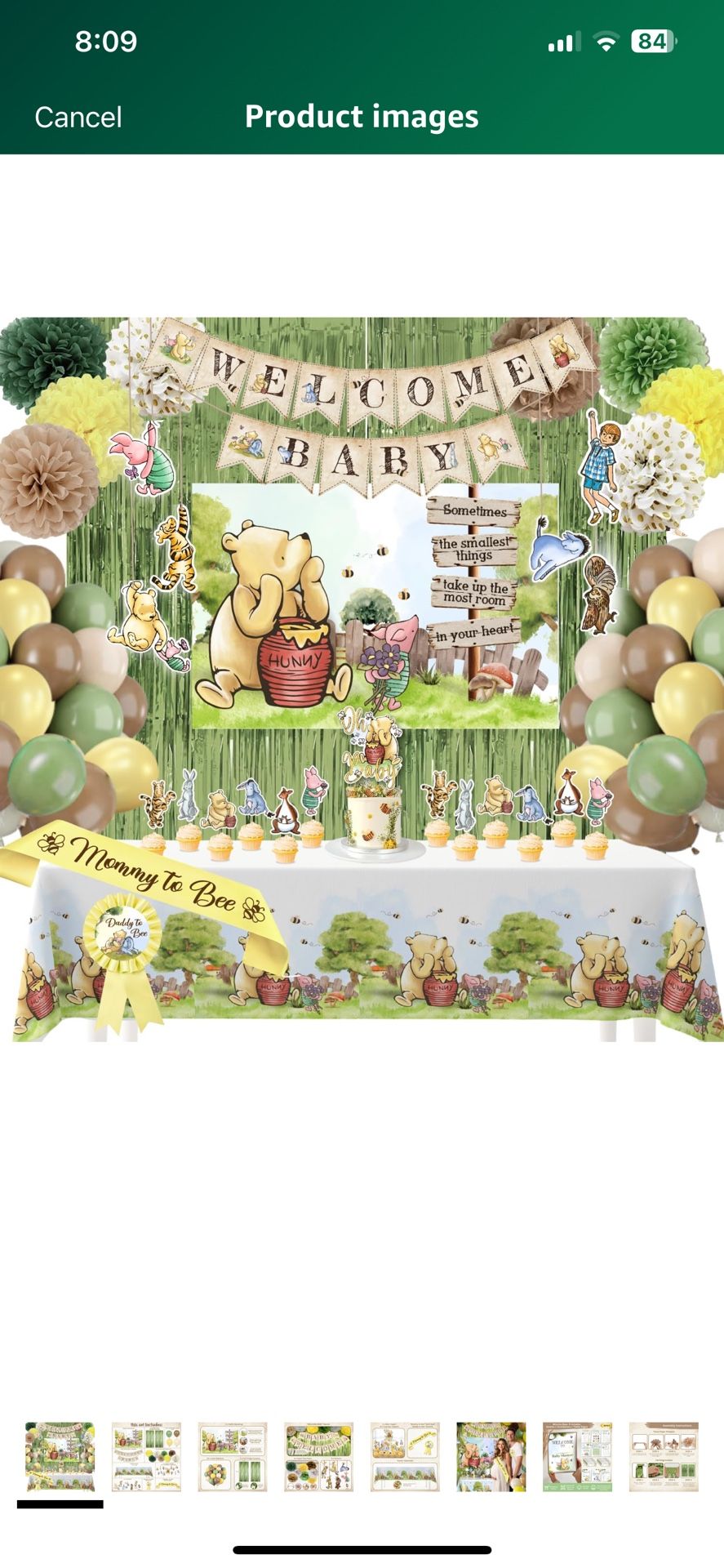 Winnie Baby Shower Decorations – the Pooh Balloons, Backdrop, Welcome Baby Banner, Tablecloth, Cake Toppers, Pompoms, Sash & More – Classic Pooh Baby