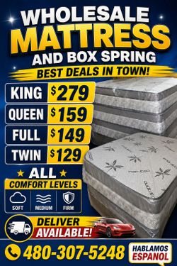 Wholesale Mattress and Box Spring Set all size available