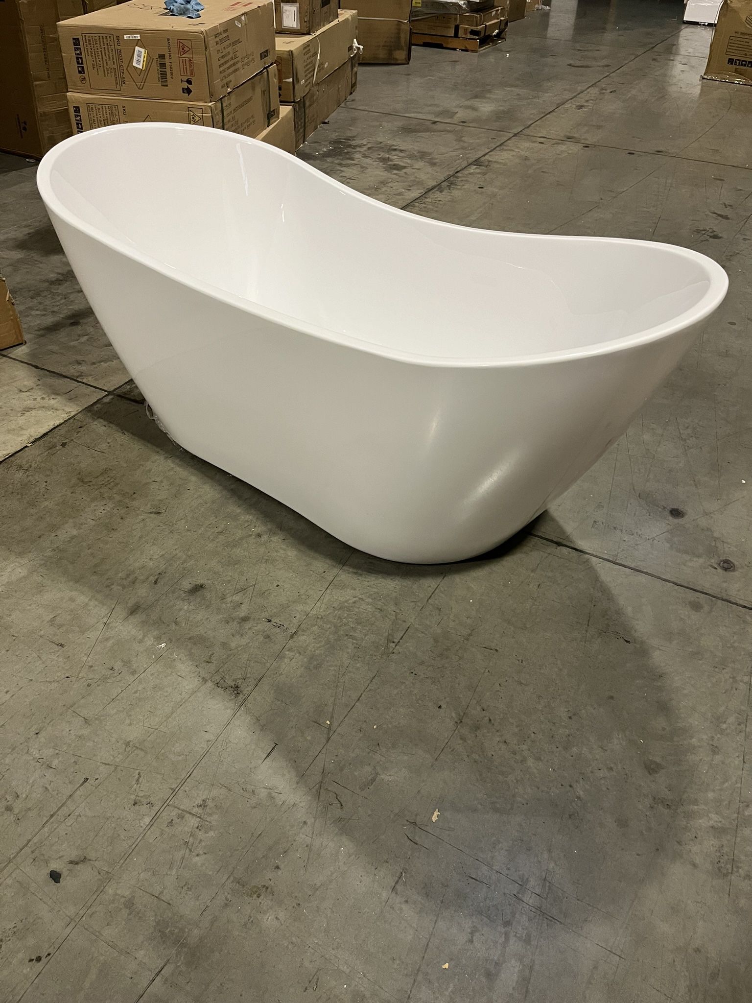70” Bathtub Made Of Acrylic And Fiberglass