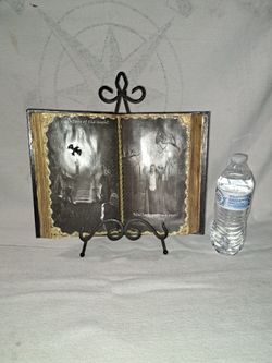 Very Beautiful Halloween Decor Guilded Book With Stand (The Book Is Real But The Pages Cannot Be Turned) Is A Decor Item Only