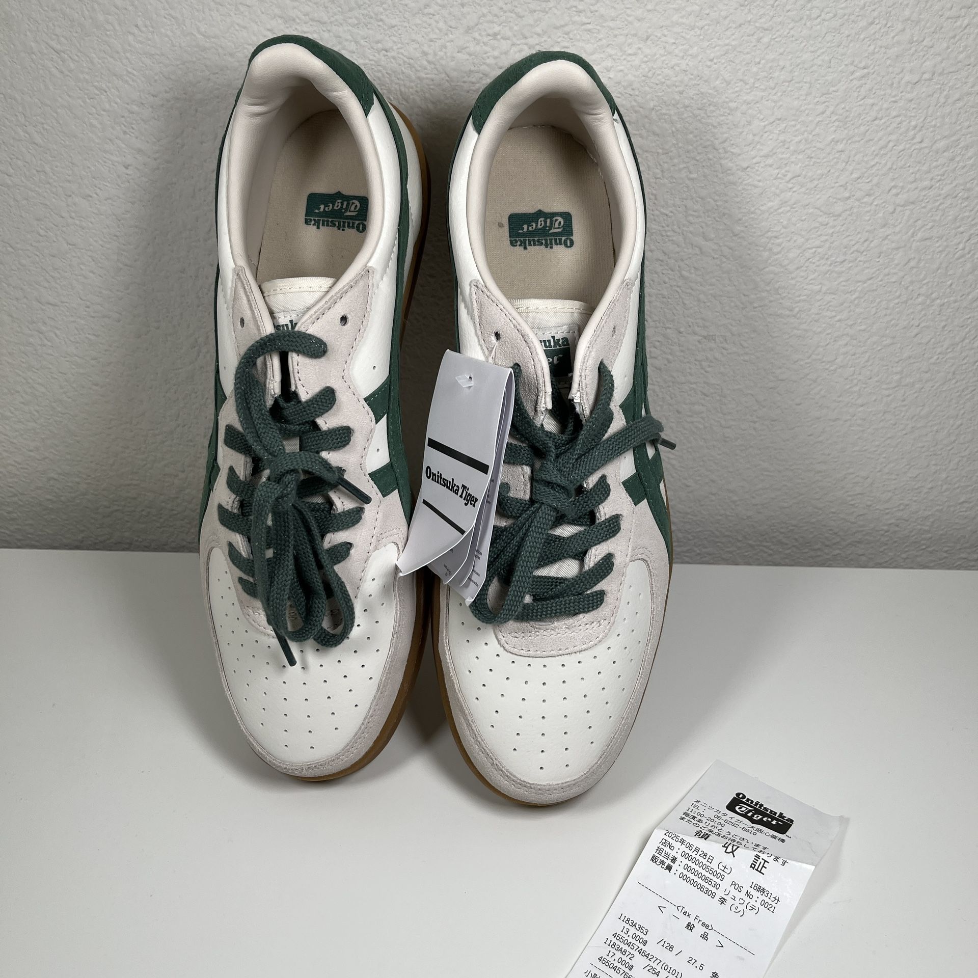 New Onitsuka Tiger Shoes Mens Size Green Beige