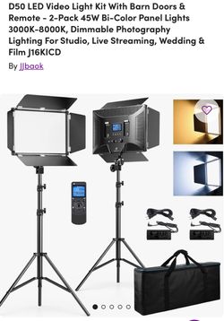 JJbaok D50 4  LED Video Light Kit