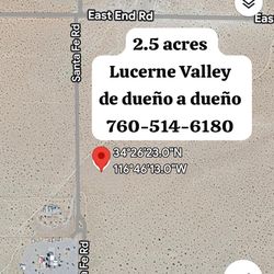 Terreno Residencial De Venta En Lucerne Valley 2.5 Acres 