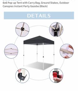 6x6 Pop Up Tent