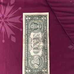 1995 One Dollar Error Back Print...