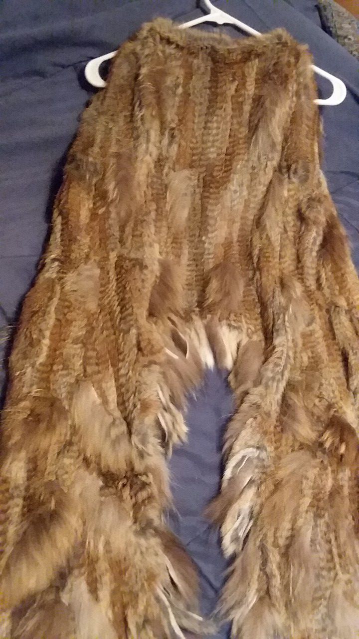 Real Fur vest, 90% Rabbit 10% Racoon, Forever Unique.