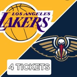 4 Tickets Lakers vs Pelicans TONIGHT